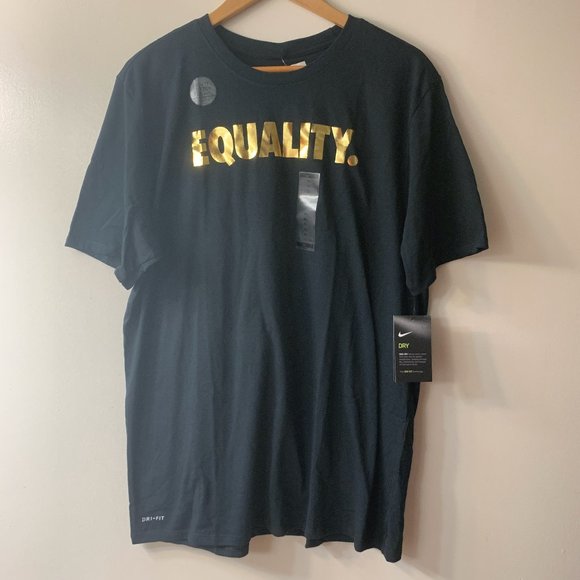 nike equality shirt gold